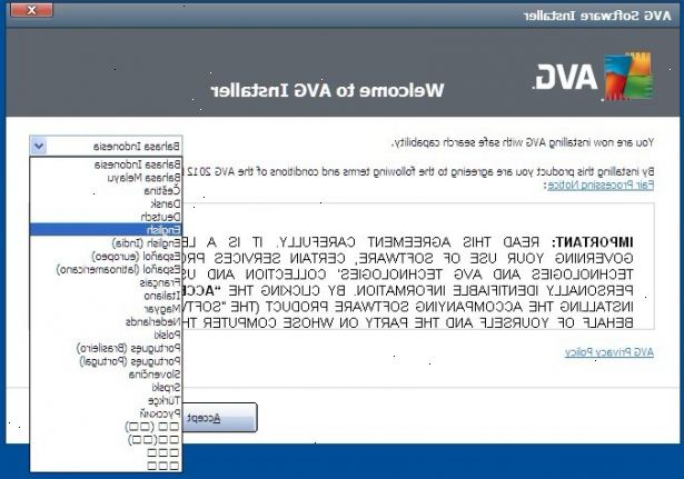 Hvordan å avinstallere AVG antivirus free edition 2012. Logg på enheten som systemadministrator.