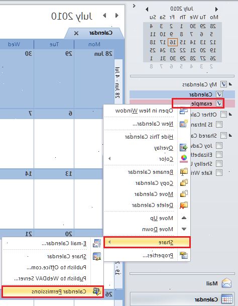 Hvordan lage en delt kalender i Outlook. Velg en mappe som alle som skal bruke kalenderen vil ha tilgang til.