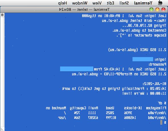Hvordan bruke telnet på mac OS X. Åpne opp terminal-programmet funnet i Verktøy-mappen under Programmer verktøy>.