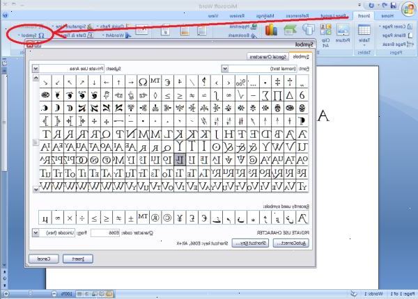 Hvordan sette inn symboler i en MS Word-dokument. Hvis du bruker en eldre versjon av ordet, eller du ikke ser symbolet du leter etter, kan du klikke på flere symboler for å åpne symbol vinduet.