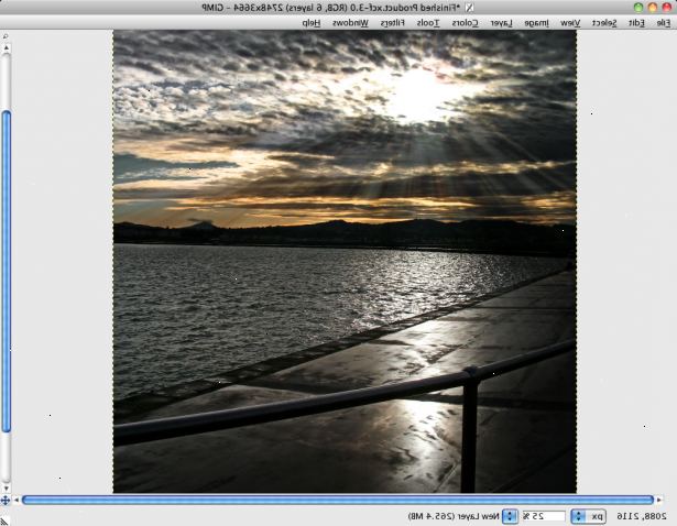 Hvordan lage himmel vakker med GIMP. Skyte på en langsom ISO-hastighet, hvis kameraet støtter endre dette.