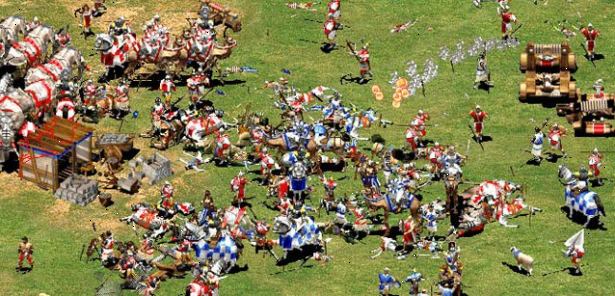 Hvordan vinne i Age of Empires II. Sette to på tre og en på bær.