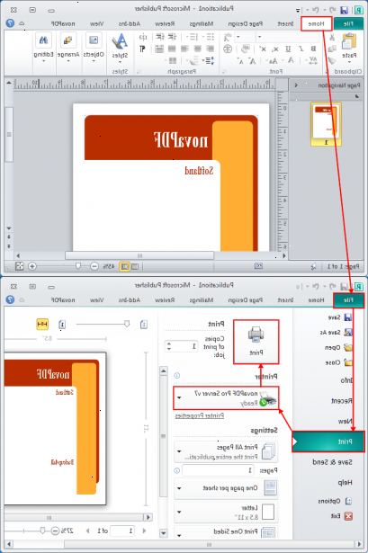 Hvordan konvertere en Microsoft Publisher-fil til en PDF-fil. Åpne "lagre som" dialog.