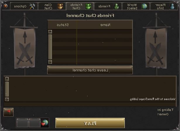 Hvordan bruke clan chat i runescape. Klikk på klanen oppsett.